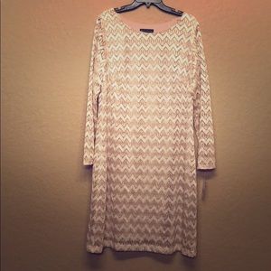 Gold/White Sparkly Cocktail Dress